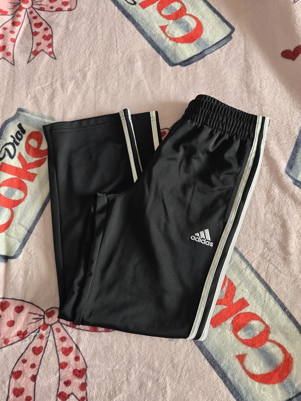 Adidas Track Pants with White Stripes